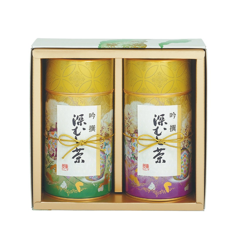 高級お茶ギフト｜化粧缶「天蓬」180g 2本入