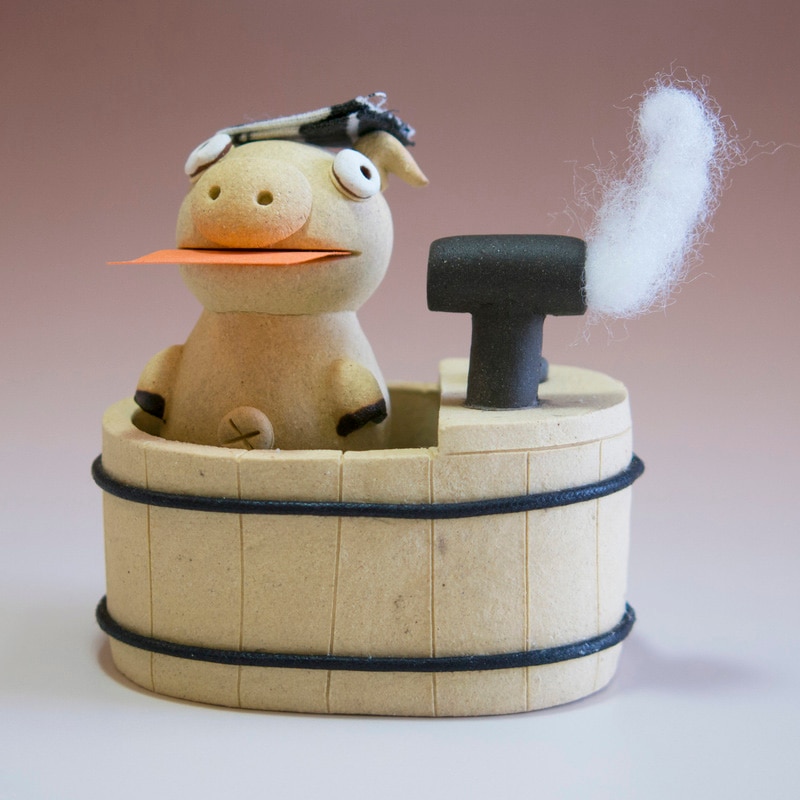 森のメッセンジャー 昭和シリーズ Ⅰ 懐かしのてっぽう風呂（ぶた