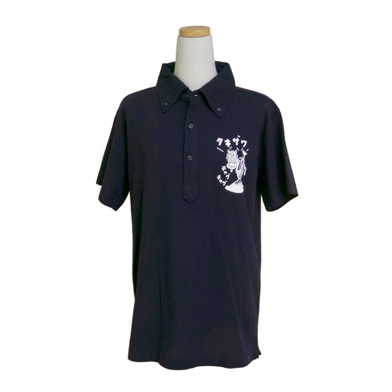 【完売品】【新品未使用タグ付き】the toe ネイビー ポロシャツ S うまっこポロシャツ（ネイビー・ターコイズ・ピンク） - 衣類 - チャグ