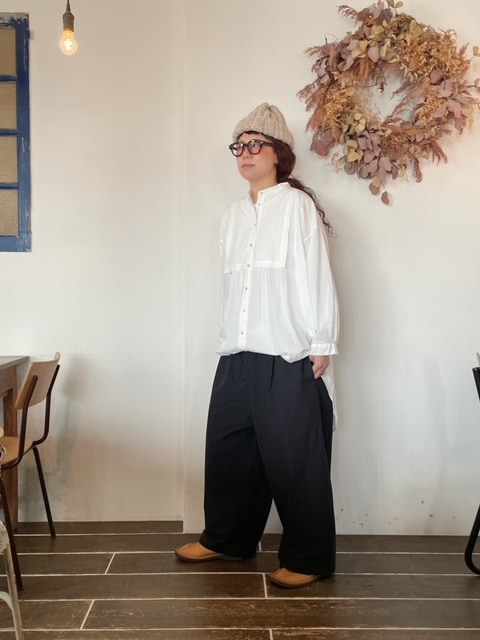 リラックスコットンワイドパンツ（g） | BOTTOMS | | CHAHORU