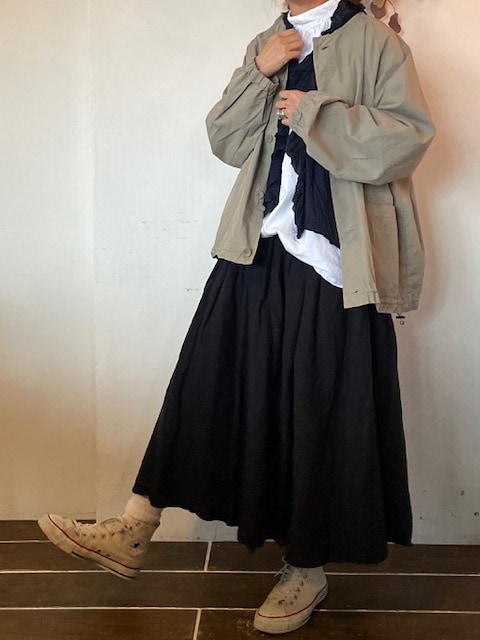 ヴェリテクール VC-2752 カーキグレー ヨークシャツ　新品 VC-2752 Vegetable Dyeing ヨークシャツ Veritecoeur | TUNIC&SHIRT