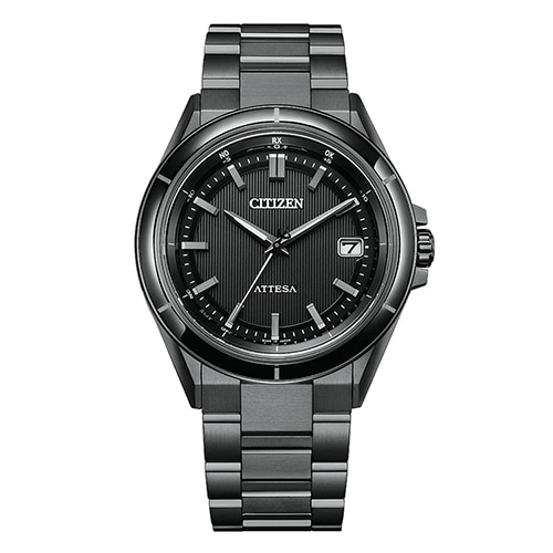 アテッサ ACT Line ブラックチタンシリーズ エコ・ドライブ電波時計 ダイレクトフライト サファイアベゼルモデル CB3035-72E