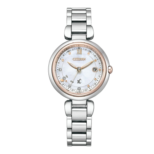 XC mizu コレクション エコ・ドライブ電波時計 ティタニア ライン ハッピーフライト フローレットダイヤモデル ES9466-65W