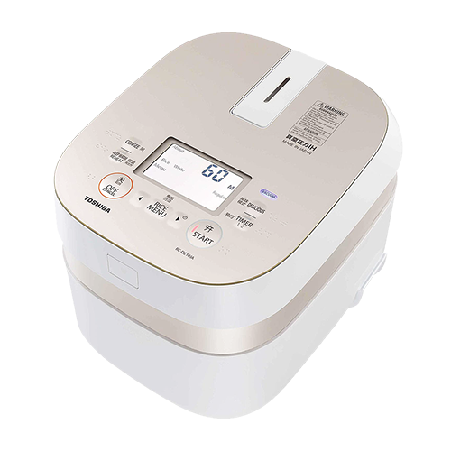 東芝 TOSHIBA 海外向け 炊飯器 【220V】50Hz ツーリストモデル IH 日本製 5.5合炊き 1.0L 備長炭かまど本羽窯 RC-DZ10JA-N ゴールド