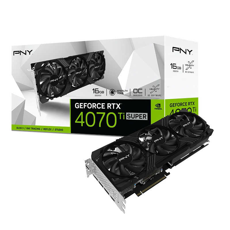 GeForce RTX 4070 Ti SUPER 16GB OC LED トリプルファン VERTO VCG4070TS16TFXPB1-O [PCIExp 16GB]