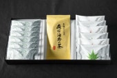 抹茶もみじ3個・ほうじ茶もみじ3個・フィナンシェ6個・森田の茶100ｇ1個入
