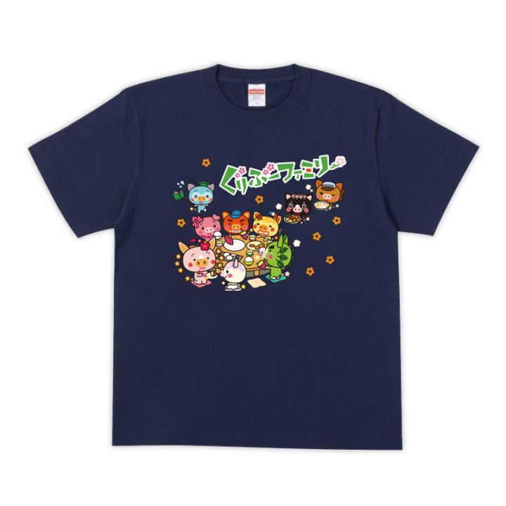 【新品未開封】2017 ELEPHANT FIGURE Tシャツ アプリコット ぐりぶーファミリーのTシャツ（インディゴ） | ぐりぶーファミリー