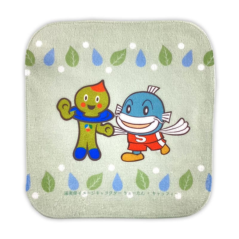 うぉーたん・キャッフィータオルハンカチ（緑）