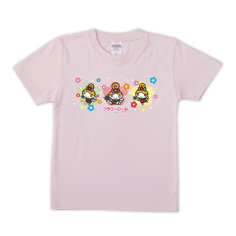 フラワーロールちゃんTシャツ(ライトピンク)