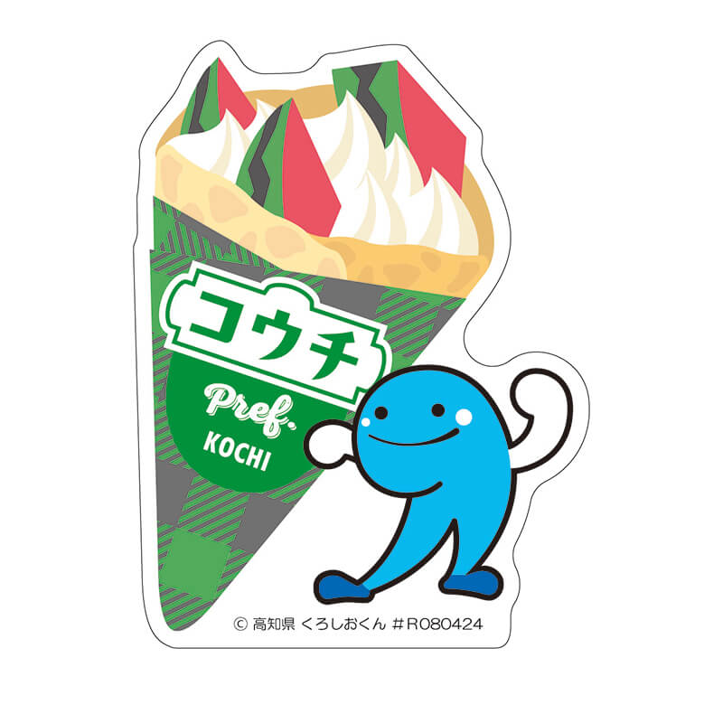 くろしおくんホログラムステッカー（クレープ）