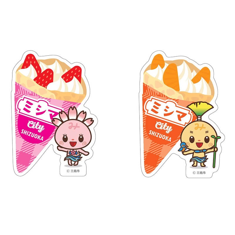 みしまるくん・みしまるこちゃんホログラムステッカー（クレープ）