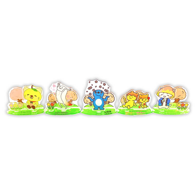 とろにゃんのつながるアクリルスタンド（お花見）