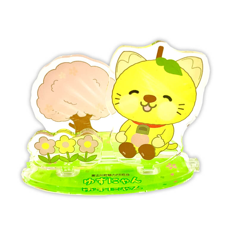 ゆずにゃんのつながるアクリルスタンド（お花見）