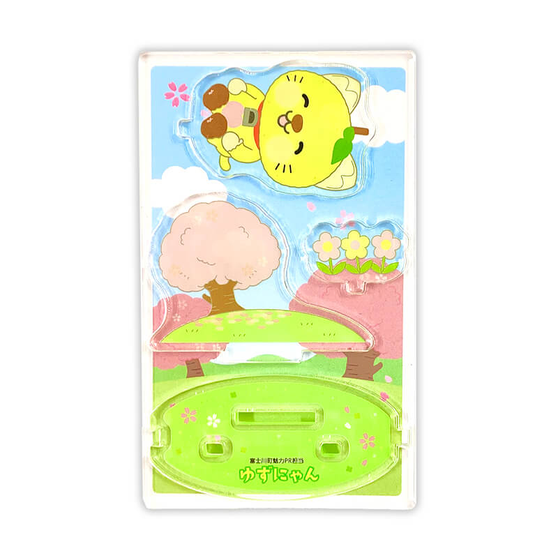 ゆずにゃんのつながるアクリルスタンド（お花見）