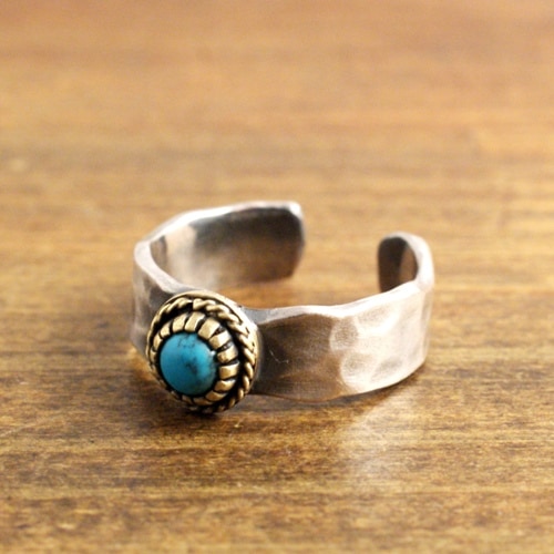パイロット カットリング ターコイズ 新品未使用 価格交渉◎ TURQUOISE TATAKI PLATE RING S の販売【CHARCOAL*GREEN】公式