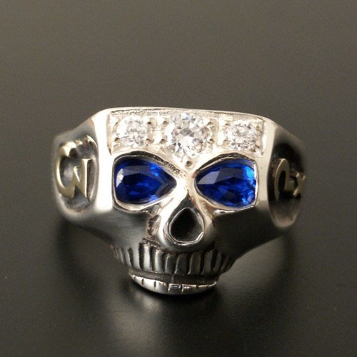 JIMSKULL RING JOHNNY DEPP MODEL/サファイア の販売【CHARCOAL