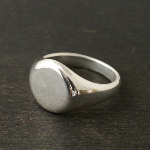Atease PLAIN SIGNET RING ROUND