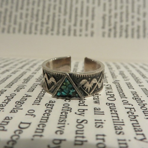 garden of eden feather turquoise ring