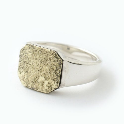 COMBI SIGNET RING SV+K18GREEN の販売【CHARCOAL*GREEN】公式 