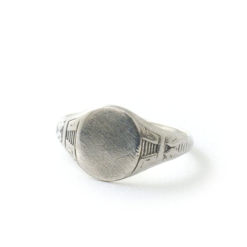 Oval signet ring [R-032] 13号 R-032 オーバルシグネットリング | WAKAN SILVER SMITH online store