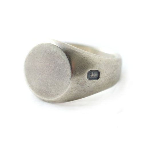 HALLMARK LARGE SILVER RING PLAIN の販売【CHARCOAL*GREEN】公式 