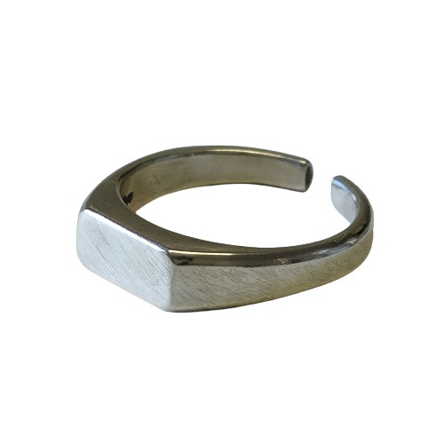 HEAVY OZ SV HEAVY SIGNET RING HALF. の販売【CHARCOAL*GREEN】公式 