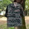 redad made in usa bandana patchwork shirt��black��