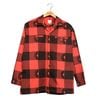 O.K. VINYL BUFFALO CHECK L/S SHIRTS RED  #L