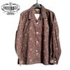 UNIVERD72/PRINT CORDUROY SHIRT(KASURI)BROWN #L