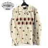 UNIVERD72/PRINT CORDUROY SHIRT(ARGYLE)WHITE #L