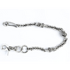 BULL WALLET CHAIN SILVER. WHITE or BLACK DIAMONDS
