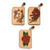 LOOSE NEEDLE TATTOOING LEATHERS ROUND FASTENER COIN CASE
