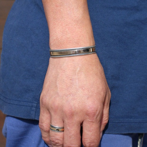 BRUCE MORGAN CHISEL BRACELET SV&K14��