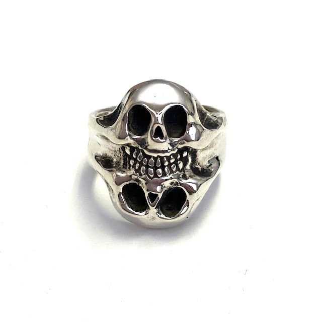 COMEDY AND TRAGEDY DOUBLE SKULL RING