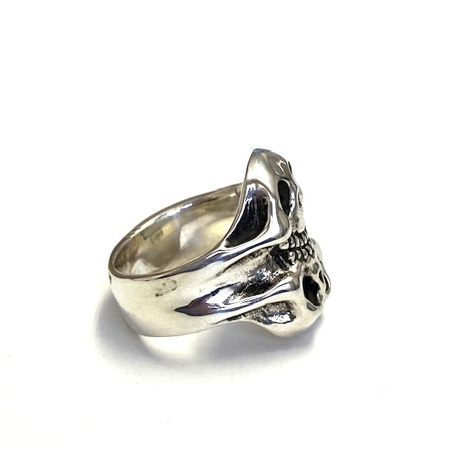 COMEDY AND TRAGEDY DOUBLE SKULL RING