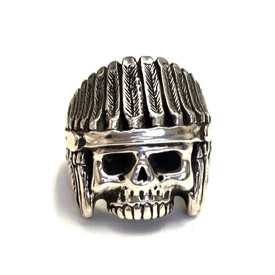 INDIAN CHIEF SKULL RING