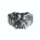 BULL RING SILVER SAPPHIRE CUSTOM