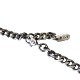 SILVER CHAIN NECKLACE BLACK PEARL