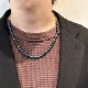 Ρޥܹϡѥǥ SILVER CHAIN NECKLACE BLACK PEARL