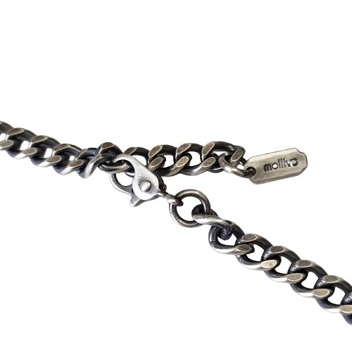 SILVER CHAIN BRACELET BLACK PEARL