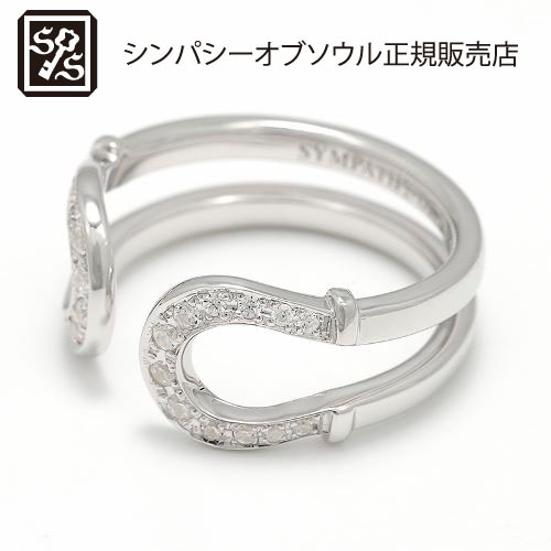 Double Horseshoe Ring - Silver w/CZ