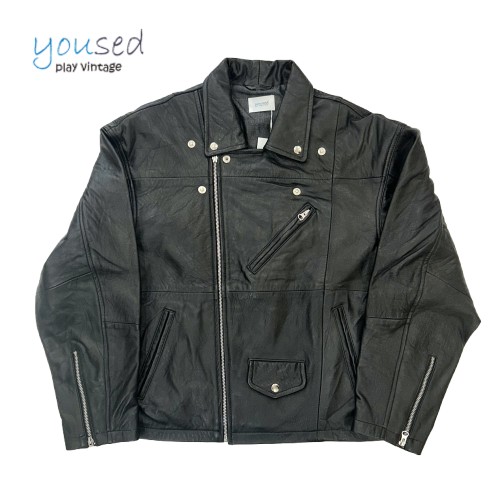 yoused��LEATHER URBAN RIDER'S JACKET/BLACK(2)
