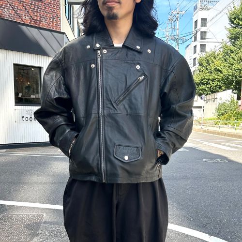 yoused��LEATHER URBAN RIDER'S JACKET/BLACK(2)