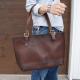 LEATHER TRAVEL TOTEBAG