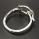 Medium Horseshoe Band Ring - Silver w/CZ