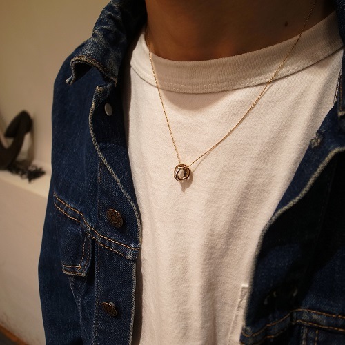 SILVER & 10K RING NECKLACE
