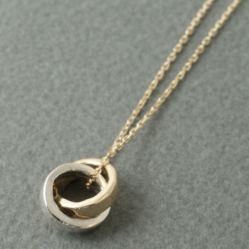 SILVER & 10K RING NECKLACE