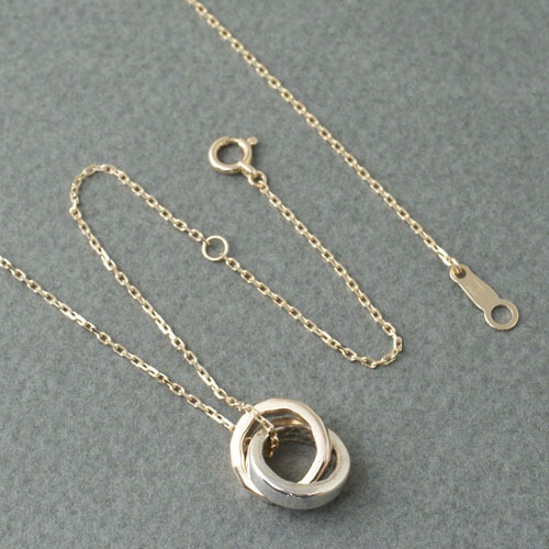 SILVER & 10K RING NECKLACE