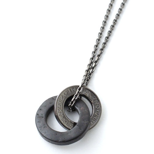 METAL & WOOD NECKLACE