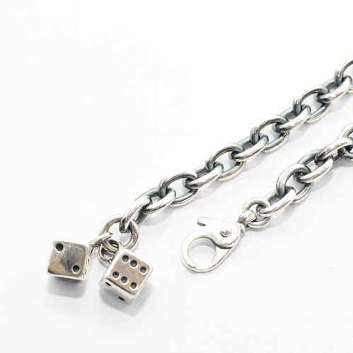 GAMBLER W DICE CHAIN BRACELET SV925